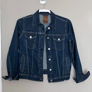 GAP Icon Denim Jacket - stretch denim in Dark Indigo - XS Petite EUC
